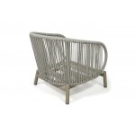 "Прато" кресло из искусственного ротанга, цвет светло-серый, каркас под дерево (холодно-бежевый)