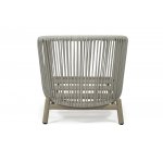 "Прато" кресло из искусственного ротанга, цвет светло-серый, каркас под дерево (холодно-бежевый)