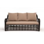 "Ницца" диван из искусственного ротанга трехместный, цвет бронзовый
