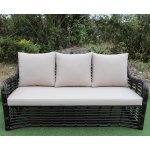 "Ницца" диван из искусственного ротанга трехместный, цвет бронзовый