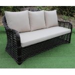 "Ницца" диван из искусственного ротанга трехместный, цвет бронзовый