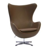 Кресло EGG STYLE CHAIR коричневый, экокожа Кресло EGG STYLE CHAIR коричневый, экокожа