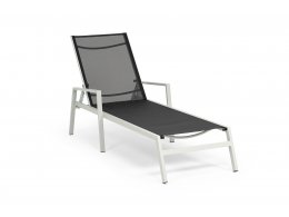 "Парма" шезлонг, каркас алюминий светло-серый (RAL7035) муар, ткань текстилен темно-серая "Парма" шезлонг, каркас алюминий светло-серый (RAL7035) муар, ткань текстилен темно-серая