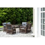 "Цесена" обеденная группа плетеная из искусственного ротанга, цвет коричневый