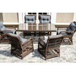 "Цесена" обеденная группа плетеная из искусственного ротанга, цвет коричневый
