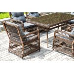"Цесена" обеденная группа плетеная из искусственного ротанга, цвет коричневый