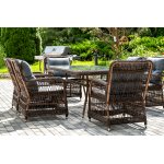 "Цесена" обеденная группа плетеная из искусственного ротанга, цвет коричневый