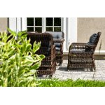 "Цесена" обеденная группа плетеная из искусственного ротанга, цвет коричневый