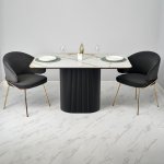 Стол Festa 140x85x77см, керамогранит Calacatte gold