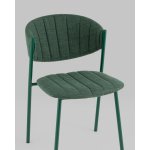 Стул Харпер ткань рогожка зеленый каркас зеленый полуглянцевый муар