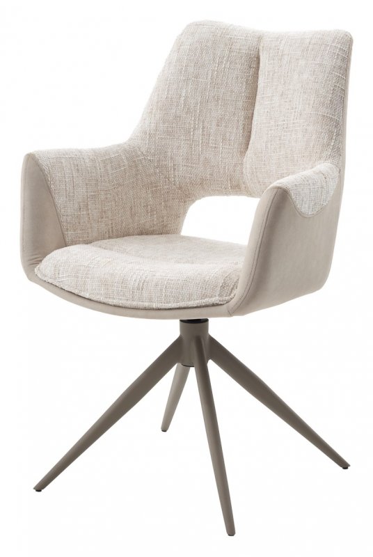 Стул DAVEN 360 град. поворот. RIELY-111 / G1038-101 Кремовый / Латте, ®DISAUR