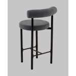 Стул полубарный Флорео букле темно-серый