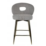 Стул барный Россо BS1451-WT, белый крем/золото