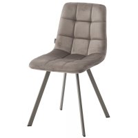 Стул CHILLI SQUARE G062-13 кварцевый, велюр/ латте каркас М-City