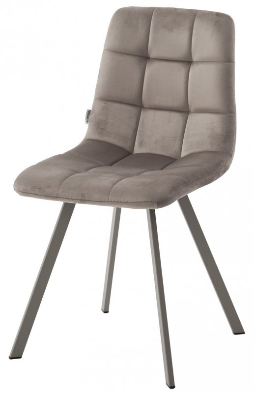 Стул CHILLI SQUARE G062-13 кварцевый, велюр/ латте каркас М-City