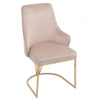 Стул обеденный Сиена MC885-BG-2, 62х57х90 см, бежевый/глянцевое золото