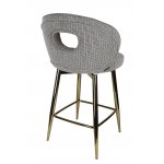 Стул барный Россо BS1451-WT, белый крем/золото