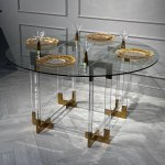 Стол обеденный Никсон MH-07DT, 140х75 см, прозрачный