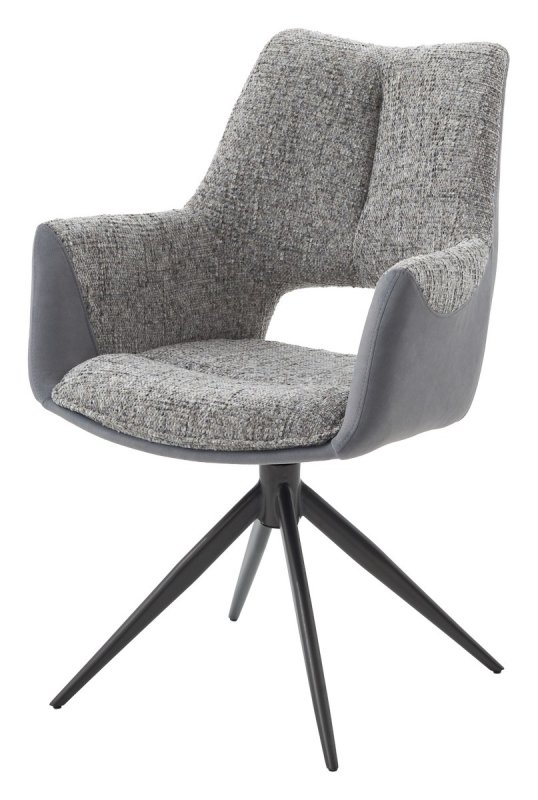 Стул DAVEN 360 град. поворот. RIELY-450 / G1038-04 Серый /Темно-серый, ®DISAUR