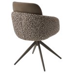 Стул ГРЕЙС (GRACE) 360 град. цвет ТЕМНЫЙ ЛАТТЕ 36-14 / HUNTER-400, экокожа/ ткань / ЛАТТЕ, ®DISAUR