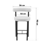 Стул полубарный Флорео букле темно-серый