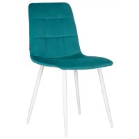 Стул обеденный DOBRIN CHILLY, Морской волны Holland 56, основание белое