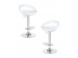 Набор 2 шт Стул барный DOBRIN DISCO, белый