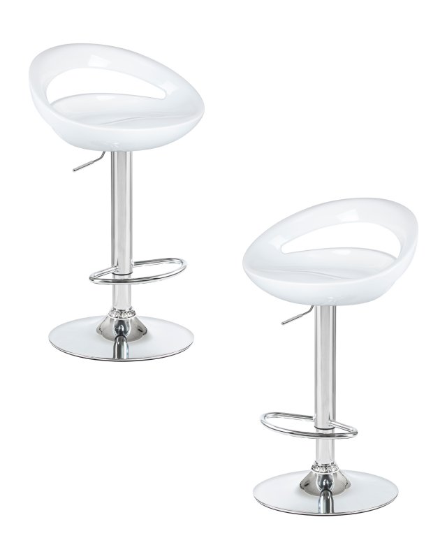 Набор 2 шт Стул барный DOBRIN DISCO, белый