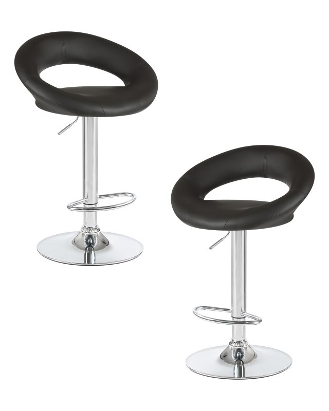 Набор 2 шт Стул барный DOBRIN MIRA, чёрный