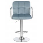 Набор 2 шт Стул барный DOBRIN KRUGER ARM, пудрово-голубой велюр (MJ9-74)
