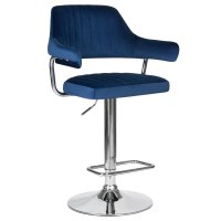 Стул барный DOBRIN CHARLY, синий велюр (MJ9-117)