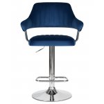 Стул барный DOBRIN CHARLY, синий велюр (MJ9-117)