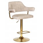 Набор 2 шт Стул барный DOBRIN CHARLY GOLD, бежевый твид (LEO26)