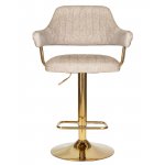 Набор 2 шт Стул барный DOBRIN CHARLY GOLD, бежевый твид (LEO26)