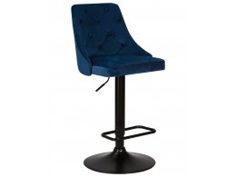 Стул барный DOBRIN JOSEPH BLACK, синий велюр (MJ9-117)