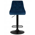 Стул барный DOBRIN JOSEPH BLACK, синий велюр (MJ9-117)