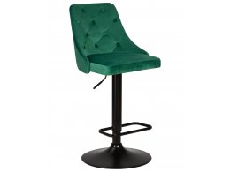 Стул барный DOBRIN JOSEPH BLACK, зеленый велюр (MJ9-88)