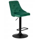 Стул барный DOBRIN JOSEPH BLACK, зеленый велюр (MJ9-88)