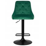 Стул барный DOBRIN JOSEPH BLACK, зеленый велюр (MJ9-88)
