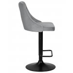 Стул барный DOBRIN JOSEPH BLACK, серый велюр (MJ9-75)