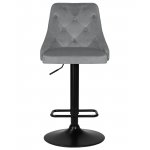 Стул барный DOBRIN JOSEPH BLACK, серый велюр (MJ9-75)