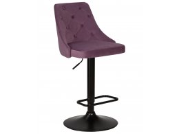 Стул барный DOBRIN JOSEPH BLACK, пудрово-сиреневый велюр (MJ9-52)