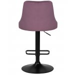 Стул барный DOBRIN JOSEPH BLACK, пудрово-сиреневый велюр (MJ9-52)