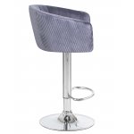 Стул барный DOBRIN DARCY, серый велюр (1922-19)