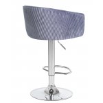 Стул барный DOBRIN DARCY, серый велюр (1922-19)