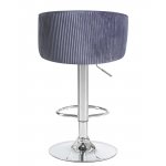 Стул барный DOBRIN DARCY, серый велюр (1922-19)