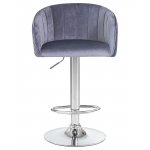 Стул барный DOBRIN DARCY, серый велюр (1922-19)