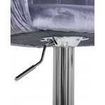 Стул барный DOBRIN DARCY, серый велюр (1922-19)