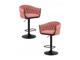 Набор 2 шт Стул барный DOBRIN LEON, розовая ткань (LAR 275-10)