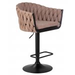 Набор 2 шт Стул барный DOBRIN LEON, коричневая ткань (LAR 275-3)